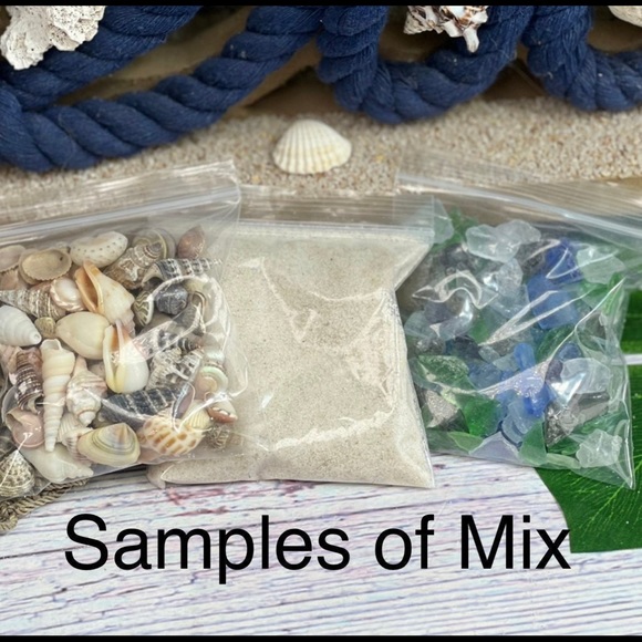 REAL BEACH SAND, SHELLS & SEA GLASS BITS CRAFTING CANDLES SOAP RESIN ART DIY LOT - Picture 11 of 17